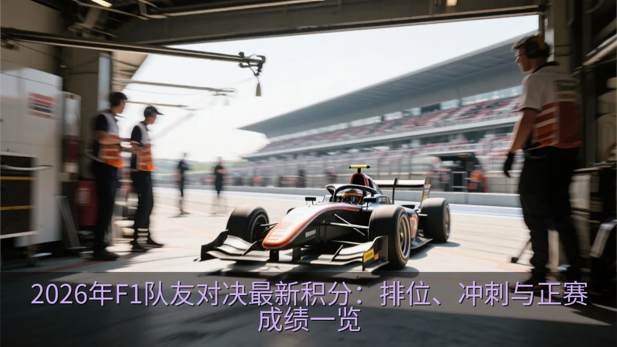 方程式赛车驶过维修区出口,准备展开比赛